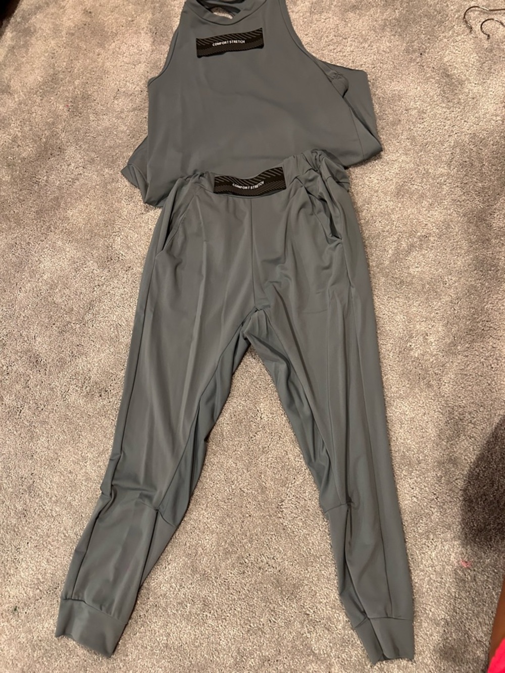 Women's Grey Performance Jogger Pants - Lightweight Stretch